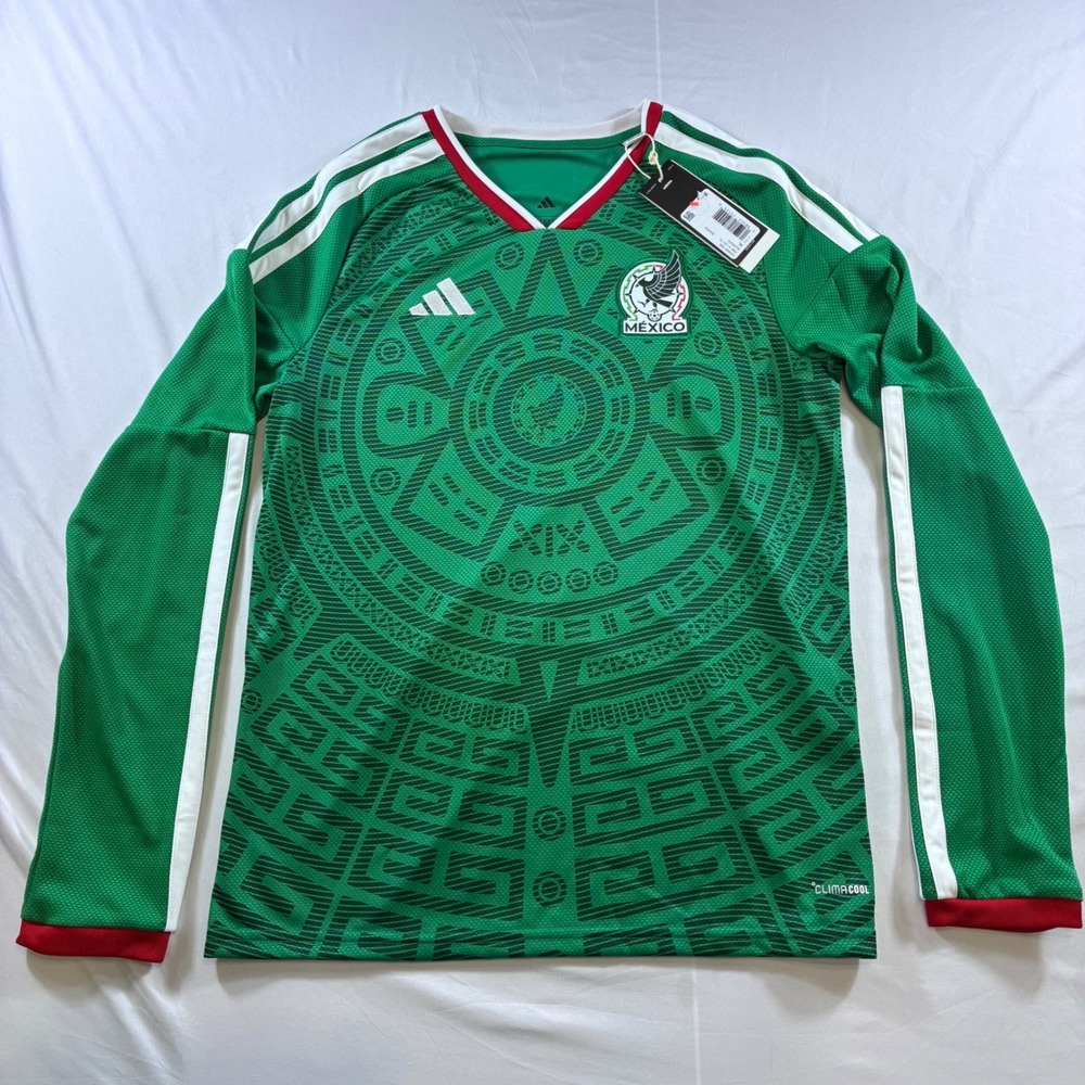 Adidas Mexico National Team Long Sleeve Jersey Green Youth XL KA6067-580